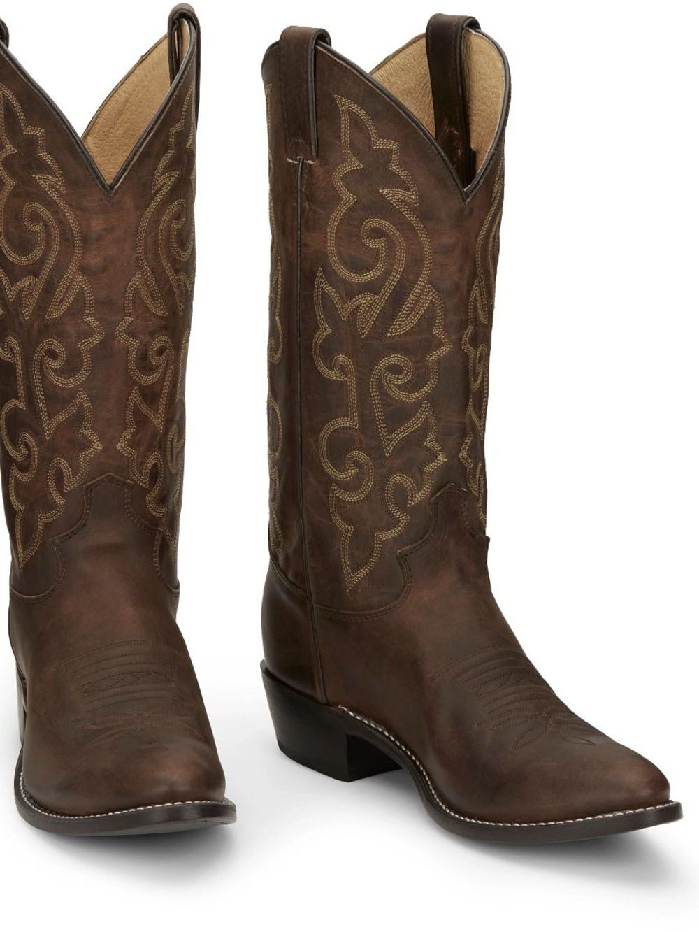 Justin 2253 Mens Cowboy Boots 10.5 D Buck Bay Apache Leather Western Work USA